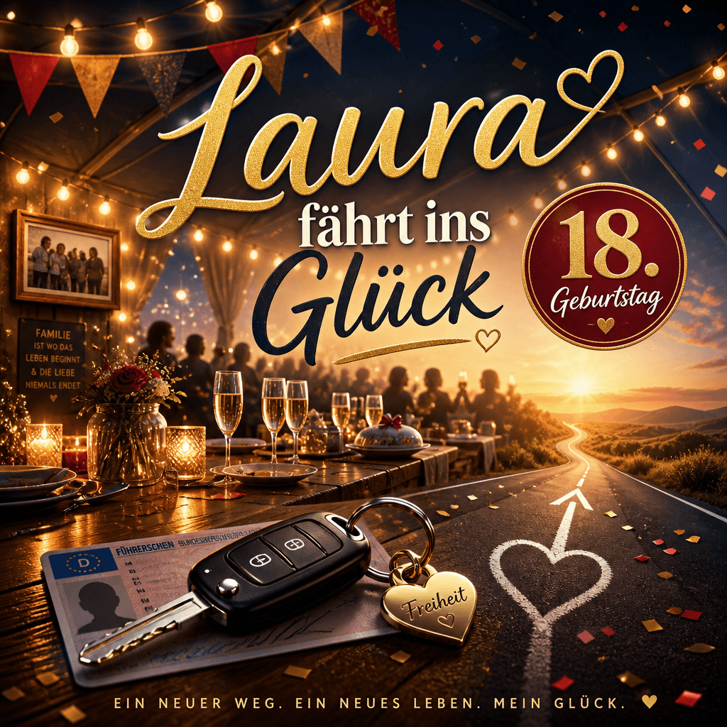 Cover: Laura fährt ins Glück – 18. Geburtstag mit der Familie