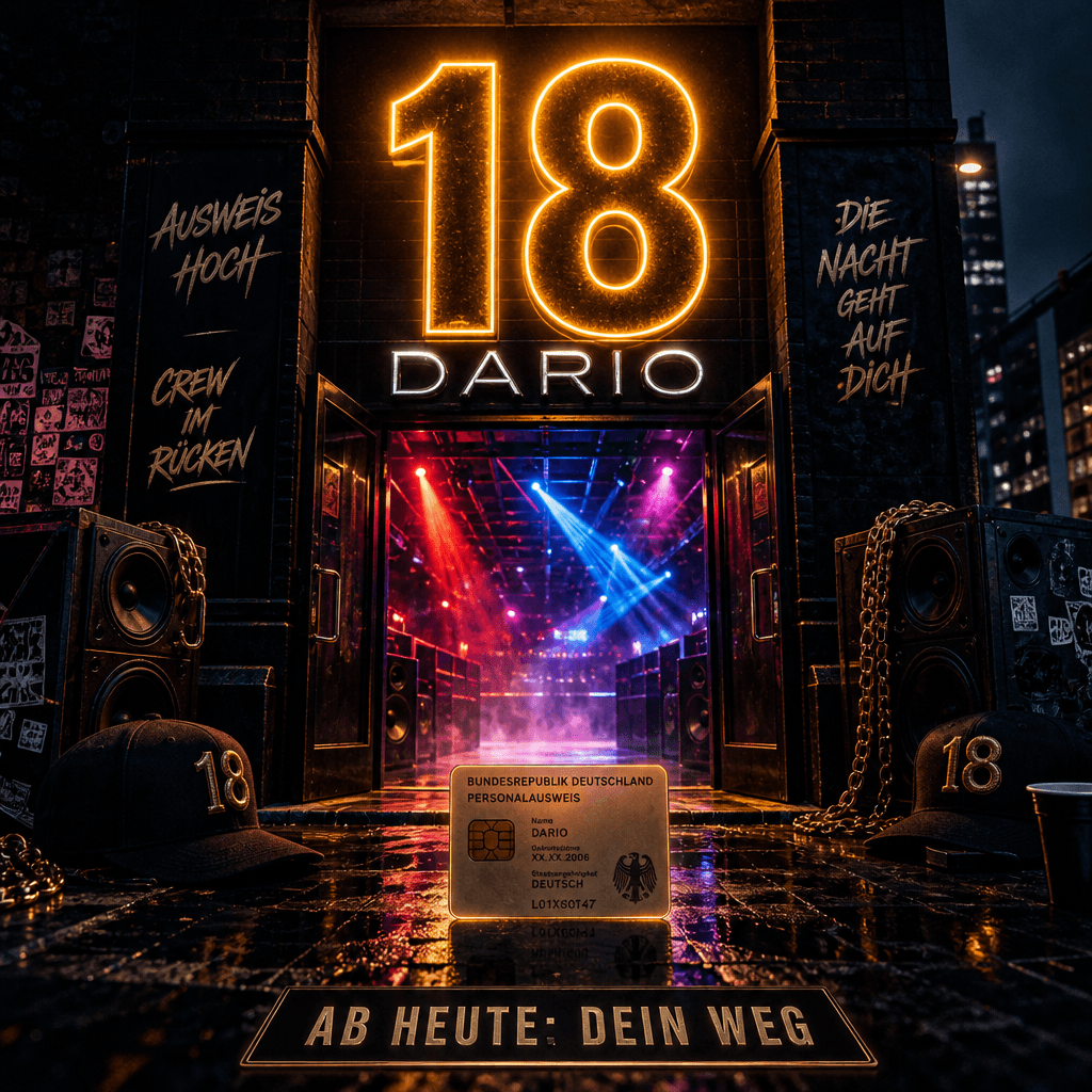 Cover: Crew für Dario – 18, Ausweis, Bass