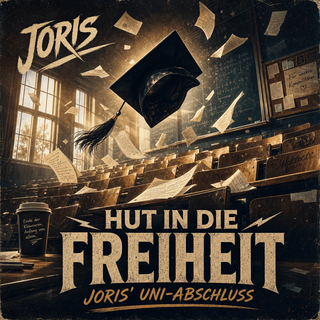 Cover: Hut in die Freiheit – Joris’ Uni-Abschluss